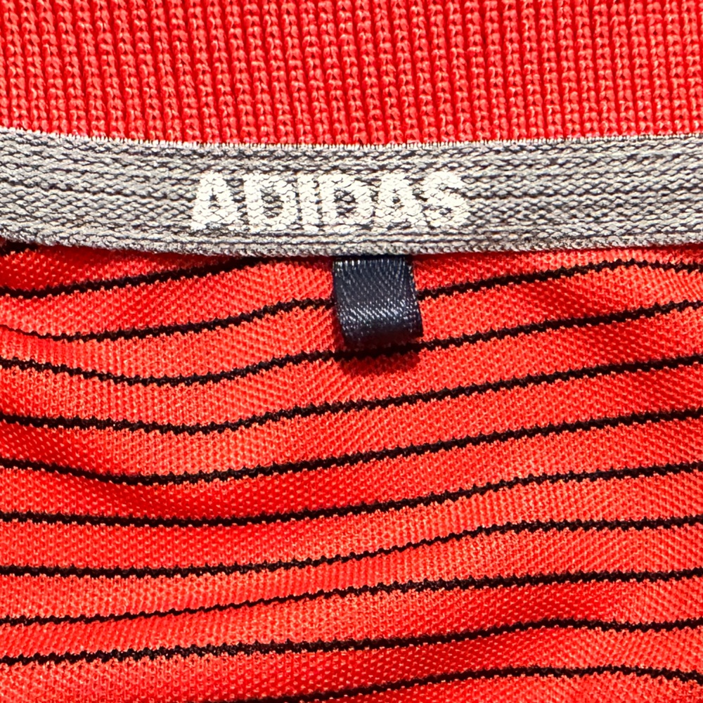 Adidas Red Polo Shirt with Textured Fabric - Picture 5 of 5